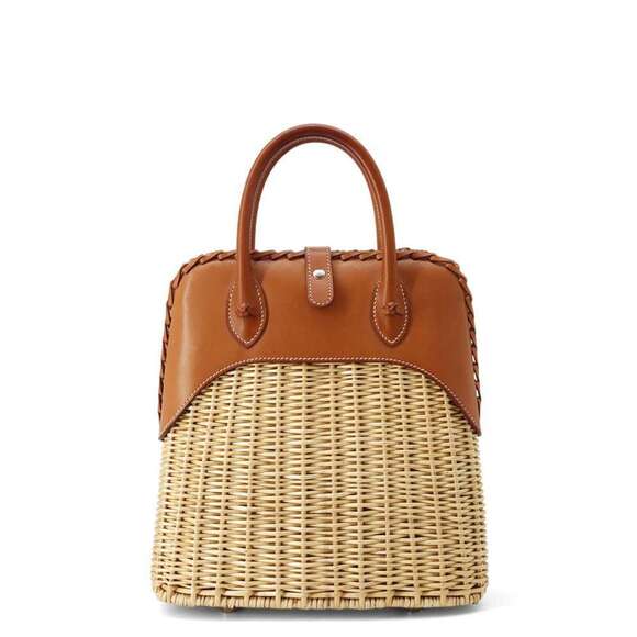 HERMES Handbags - Hermes handbag Bolit Picnic 24 Natural Forb Willow Barenia C stamp